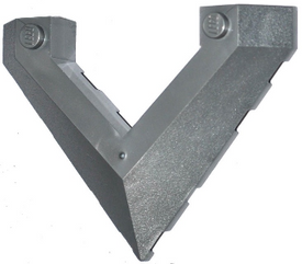 LEGO® los onderdeel Wig in kleur Zilver 22390