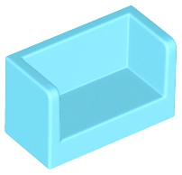 LEGO® los onderdeel Paneel in kleur Medium Azuurblauw 23969