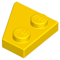 Plaatje in Gallery viewer laden, LEGO® los onderdeel Wig Plaat in kleur Geel 24307