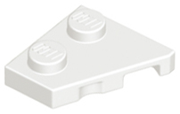 LEGO® los onderdeel Wig Plaat in kleur Wit 24299