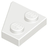 LEGO® los onderdeel Wig Plaat in kleur Wit 24307