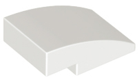 Plaatje in Gallery viewer laden, LEGO® los onderdeel Dakpan Gebogen in kleur Wit 24309