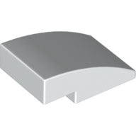 Plaatje in Gallery viewer laden, LEGO® los onderdeel Dakpan Gebogen in kleur Wit 24309