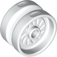 LEGO® los onderdeel Wiel in kleur Wit 18976