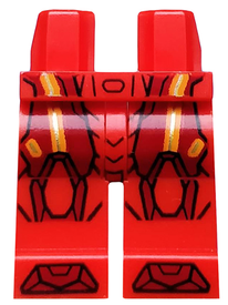 LEGO® los onderdeel Benen met Motief Rood 970c00pb0501