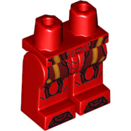 LEGO® los onderdeel Benen met Motief Rood 970c00pb0501