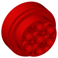 LEGO® los onderdeel Wiel in kleur Rood 60208
