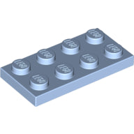 Plaatje in Gallery viewer laden, LEGO® los onderdeel Plaat Algemeen Helder Lichtblauw 3020