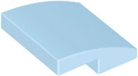 Plaatje in Gallery viewer laden, LEGO® los onderdeel Dakpan Gebogen Helder Lichtblauw 15068