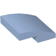 Plaatje in Gallery viewer laden, LEGO® los onderdeel Dakpan Gebogen Helder Lichtblauw 15068