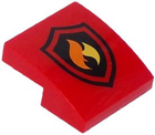 LEGO® onderdeel Dakpan Gebogen met Motief Rood 15068pb052