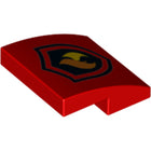 LEGO® onderdeel Dakpan Gebogen met Motief Rood 15068pb052