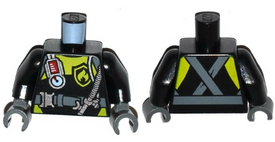 LEGO® los onderdeel Lijf met Motief Zwart 973pb2284c01