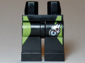 LEGO® los onderdeel Benen met Motief Zwart 970c00pb0511