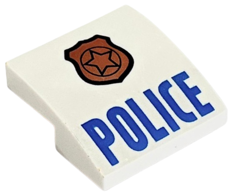 LEGO® onderdeel Dakpan Gebogen met Motief Wit 15068pb046b