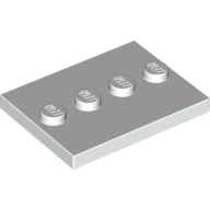 Plaatje in Gallery viewer laden, LEGO® los onderdeel Tegel Aangepast in kleur Wit 88646