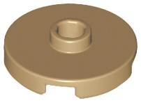 LEGO® los onderdeel Tegel Rond Donker Geelbruin 18674