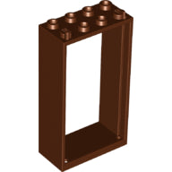Plaatje in Gallery viewer laden, LEGO® los onderdeel Deurkozijn Roodachtig Bruin 60599