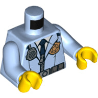 Plaatje in Gallery viewer laden, LEGO® Lijf met Motief Helder Lichtblauw 973pb2169c01
