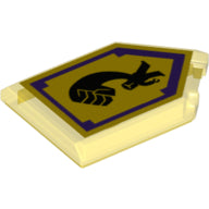 Plaatje in Gallery viewer laden, LEGO® Tegel Aangepast met Motief Doorzichtig Geel 22385pb033
