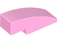 LEGO® los onderdeel Dakpan Gebogen in kleur Fel Roze 50950