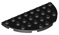 LEGO® los onderdeel Plaat Rond in kleur Zwart 22888