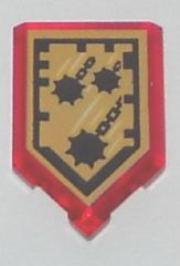 LEGO® Tegel Aangepast met Motief Doorzichtig Rood 22385pb010