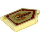 LEGO® Tegel Aangepast met Motief Doorzichtig Geel 22385pb011