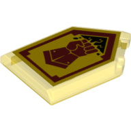 LEGO® Tegel Aangepast met Motief Doorzichtig Geel 22385pb045