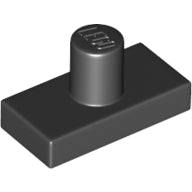 LEGO® los onderdeel Tegel Aangepast in kleur Zwart 24445