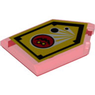 Plaatje in Gallery viewer laden, LEGO® Tegel Aangepast met Motief Doorzichtig Rood 22385pb026