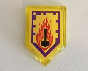 LEGO® Tegel Aangepast met Motief Doorzichtig Geel 22385pb047