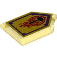 LEGO® Tegel Aangepast met Motief Doorzichtig Geel 22385pb047