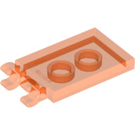 LEGO® Tegel Aangepast Doorzichtig Neon Oranje 30350b