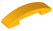 Plaatje in Gallery viewer laden, LEGO® los onderdeel Dakpan Gebogen Helder Licht Oranje 93273