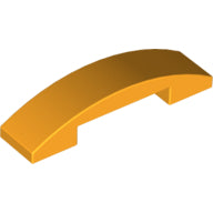 Plaatje in Gallery viewer laden, LEGO® los onderdeel Dakpan Gebogen Helder Licht Oranje 93273