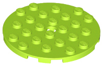 LEGO® los onderdeel Plaat Rond in kleur Limoen 11213