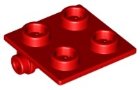LEGO® los onderdeel Scharnier in kleur Rood 6134