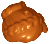 LEGO® los onderdeel Haar in kleur Donker Oranje 92260