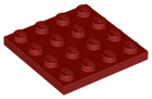 LEGO® los onderdeel Plaat Algemeen in kleur Donkerrood 3031