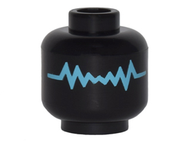 LEGO® los onderdeel Hoofd in kleur Zwart 3626cpb1491