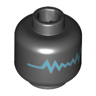 LEGO® los onderdeel Hoofd in kleur Zwart 3626cpb1491