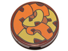 LEGO® Tegel Rond met Motief Roodachtig Bruin 14769pb090