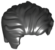 LEGO® los onderdeel Haar in kleur Zwart 23186