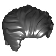 Plaatje in Gallery viewer laden, LEGO® los onderdeel Haar in kleur Zwart 23186