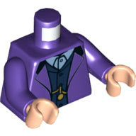 Plaatje in Gallery viewer laden, LEGO® los onderdeel Lijf met Motief Donkerpaars 973pb2181c01