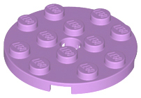 LEGO® los onderdeel Plaat Rond Medium Lavendel 60474