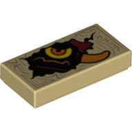 Plaatje in Gallery viewer laden, LEGO® los onderdeel Tegel met Motief Geelbruin 3069pb0446