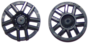 LEGO® los onderdeel Wiel Accessoire in kleur Zwart 24308a