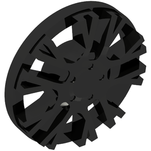 LEGO® los onderdeel Wiel Accessoire in kleur Zwart 24308b